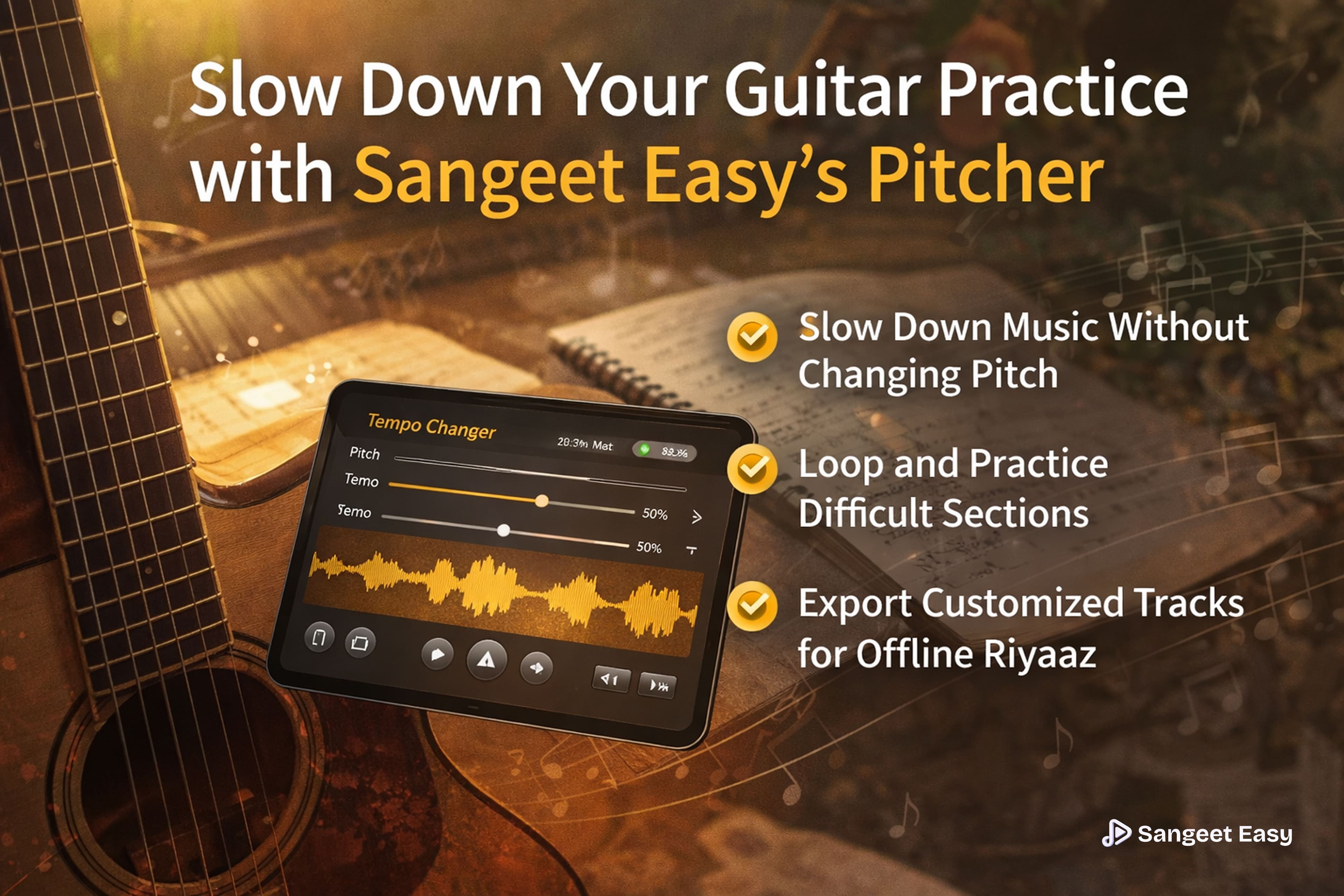 How to Slow Down Songs for Guitar Practice (Without Changing Pitch)